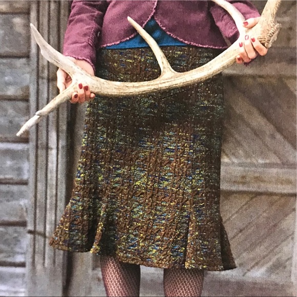 2005 Anthro “Hickory Tweed Skirt” by C.C. Outlaw - Picture 3 of 16